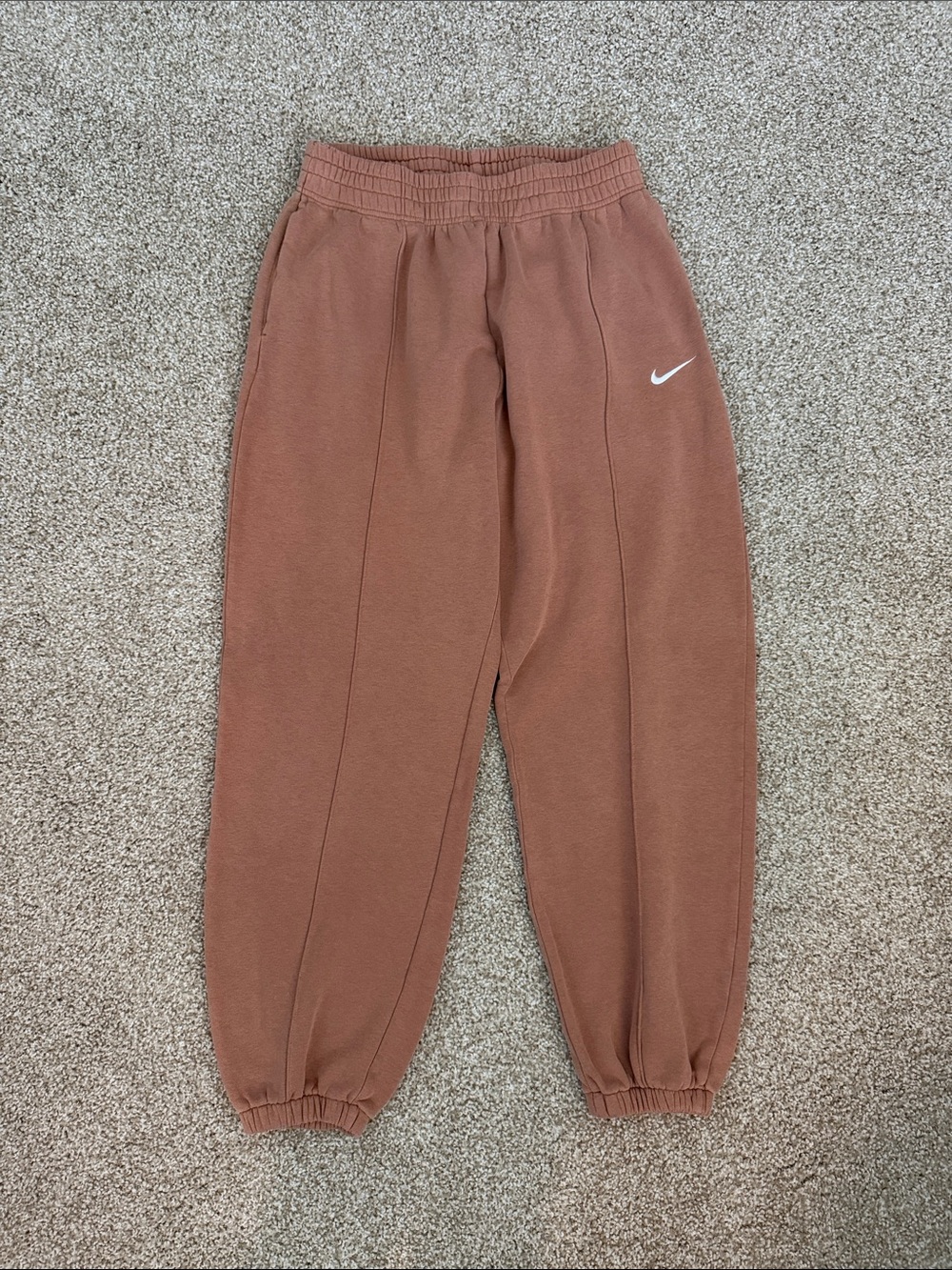 Nike Women's Rust Brown Fleece Joggers